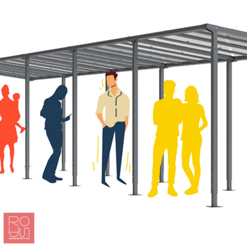 Pèrgola de pas coberta model Milà